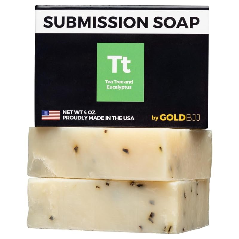 Gold BJJ Submission Soap Natural Tea Tree Oil Bar for Jiu Jitsu Wrestl