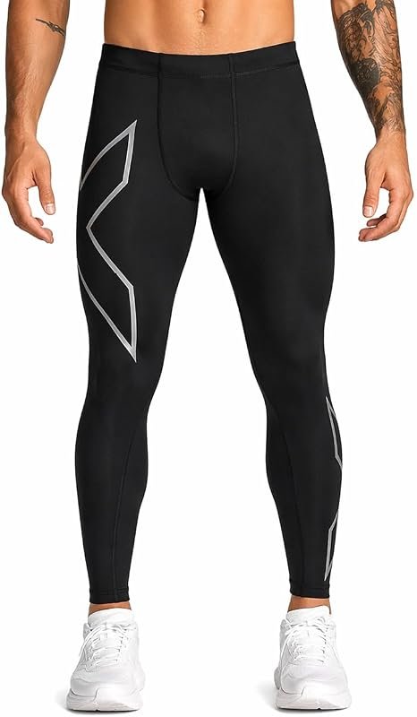 2XU Men’s Core Compression Tights, PWX Stretch Fitness Pants for Runni
