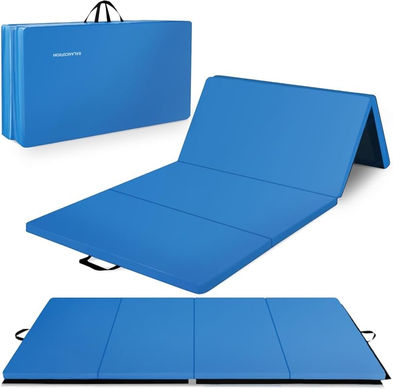 BalanceFrom 10x4 Feet 4-Panel Folding Gymnastics Mat with High-Density