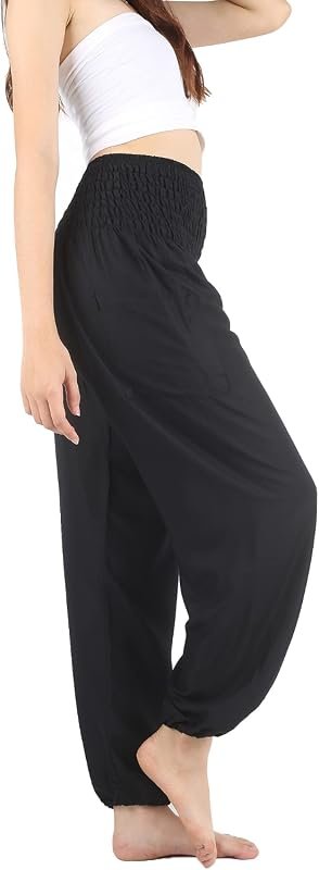 Boho 2-Pocket Flowy Harem Pants