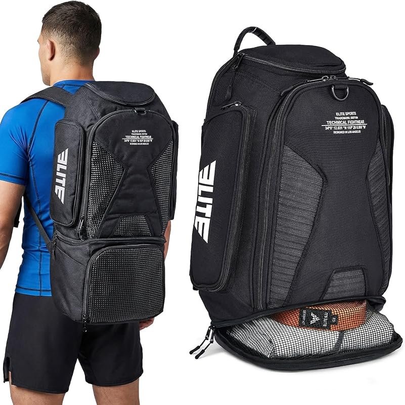 Elite Sports Jiu Jitsu BJJ Jaco Expandable Gym Duffel Backpack Bag for