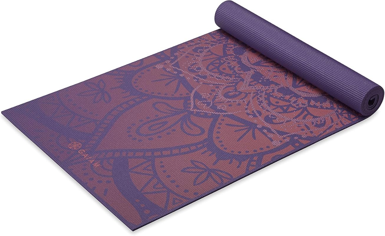 Gaiam Premium 6mm Extra Thick Printed Yoga Mat for All Types of Exerci