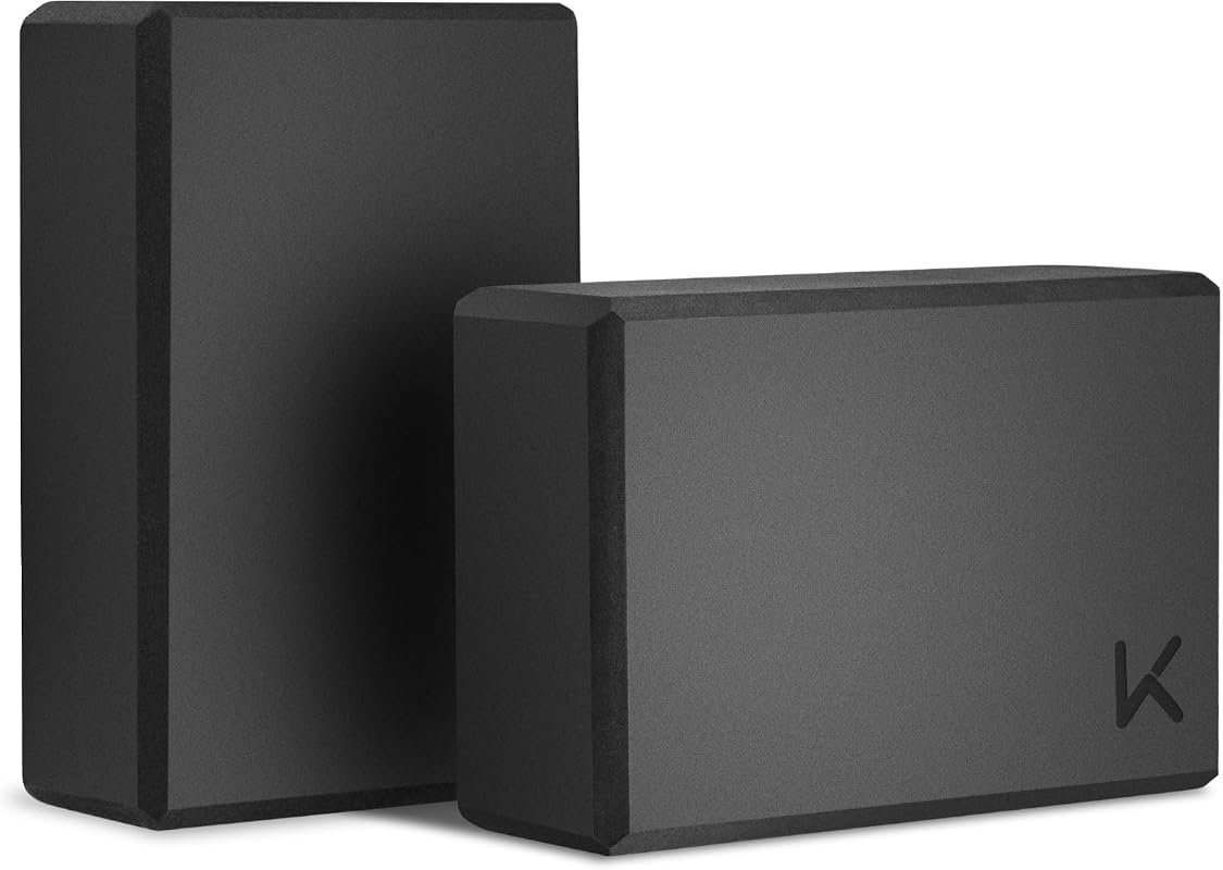 KEEP 2 Pack High-Density EVA Foam Yoga Blocks, Non-Slip Textured Surfa