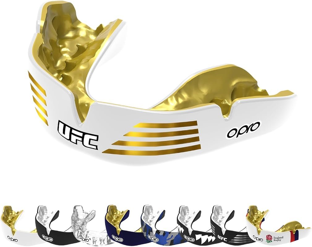 OPRO Instant Custom Fit UFC Moldable Dental Level Mouth Guard - Gold/W