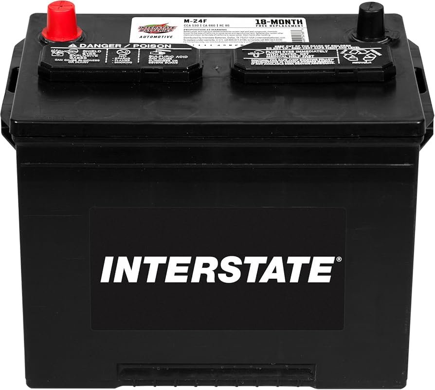 Interstate Batteries Group 24F Car Battery Replacement with 530 CCA, 1