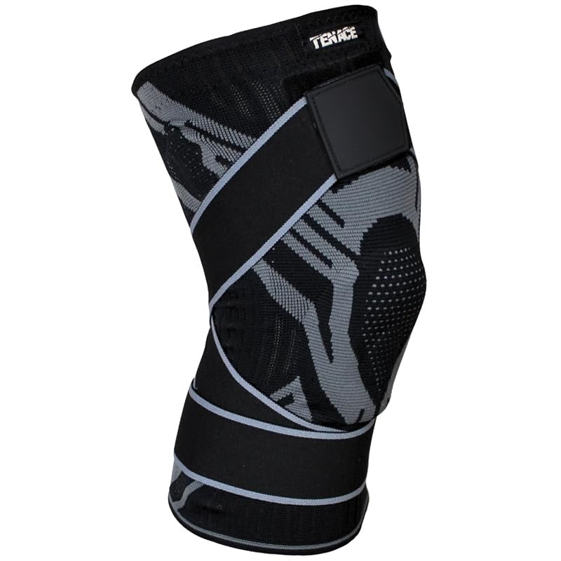 Tenace BJJ Knee Brace Grappling Compression Pad for Jiu Jitsu MMA Wres