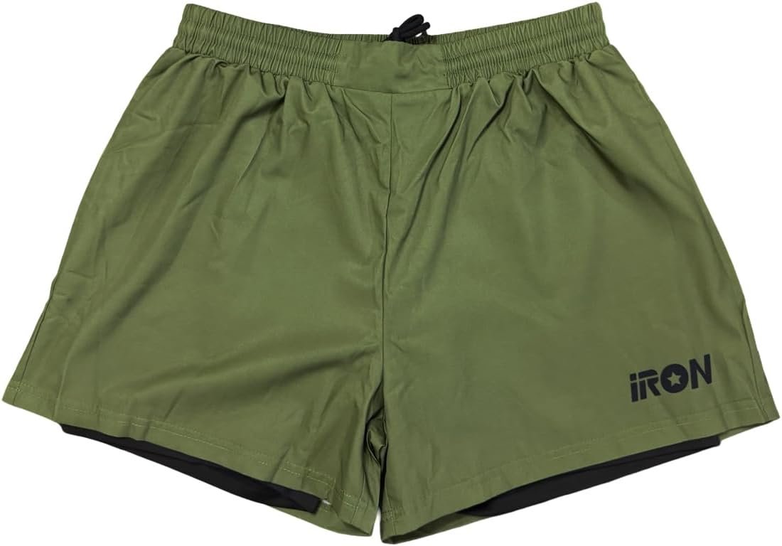 Mens BJJ Shorts with Compression Liner for No Gi MMA Grappling and Extreme Athletic Training