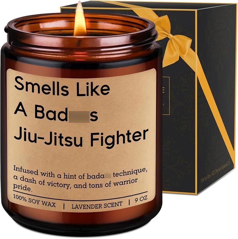 Premium Scented Candle - Unique Brazilian Jiu Jitsu Gifts for Men and 