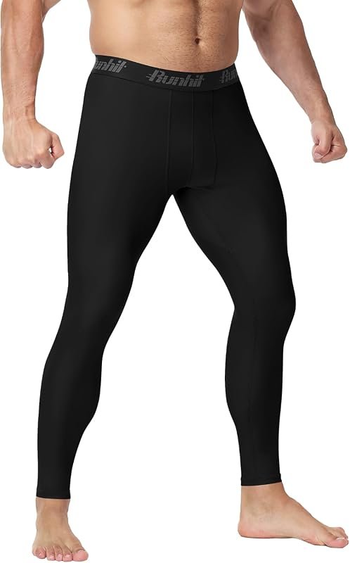 Runhit Men's BJJ Rash Guard Jiu Jitsu Compression Spats and MMA Martia