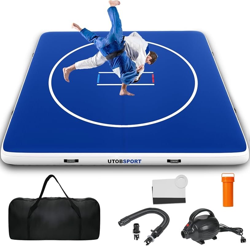 UTOBSPORT Foldable Inflatable Wrestling Mat with PVC Landing Pad for H