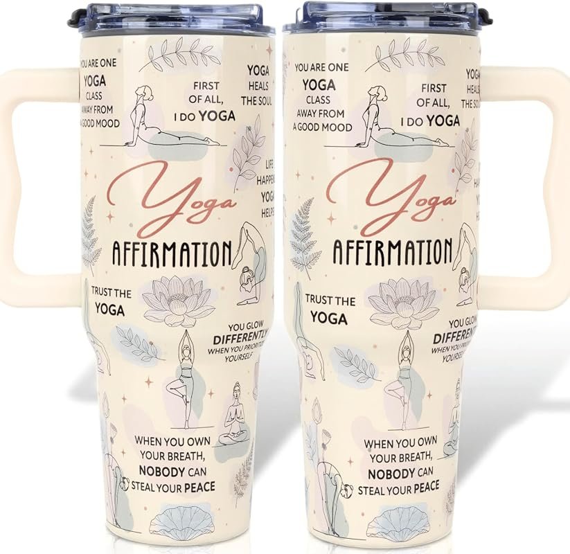 Yoga Gifts For Women 40 oz Insulated Stainless Steel Tumbler for Yoga 